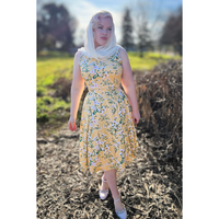 Thumbnail for Hepburn Dress - Yellow Floral