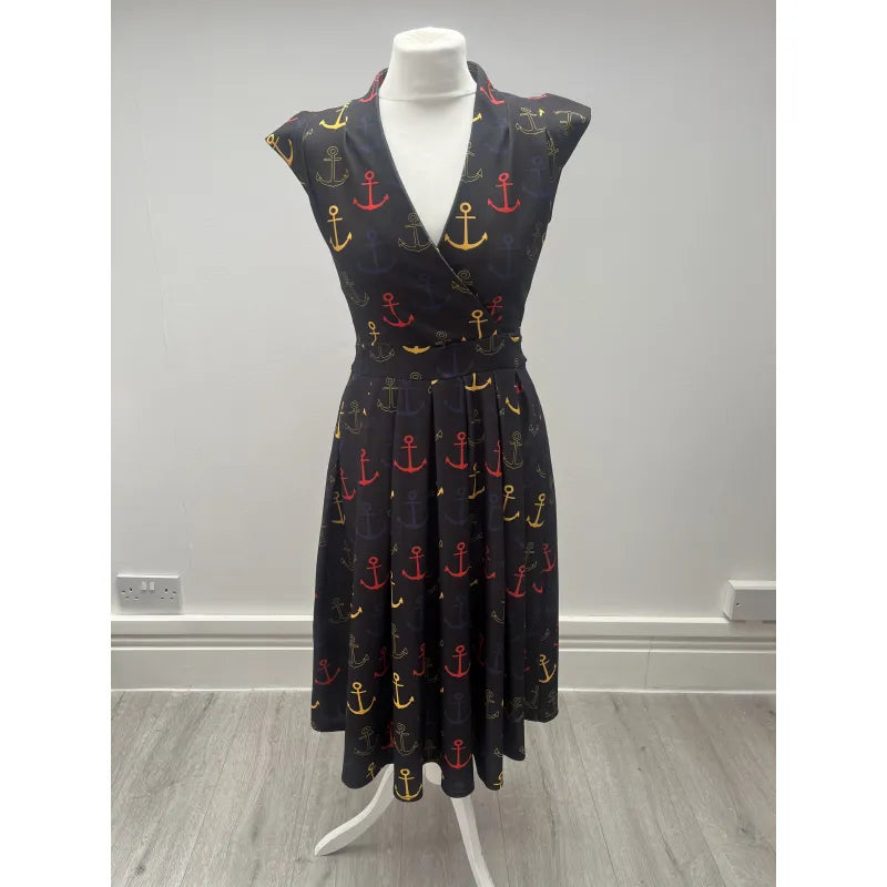 Eva Dress - Nautical Anchor (10), Lady V London