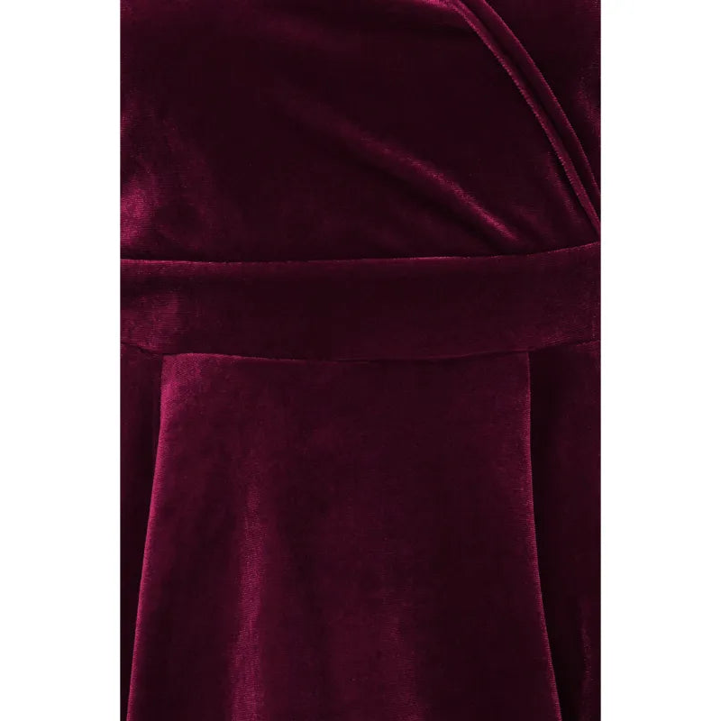 Lyra Dress - Wine Velvet