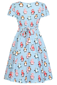 Thumbnail for Lyra Mini Dress - Festive Penguin, Lady V London