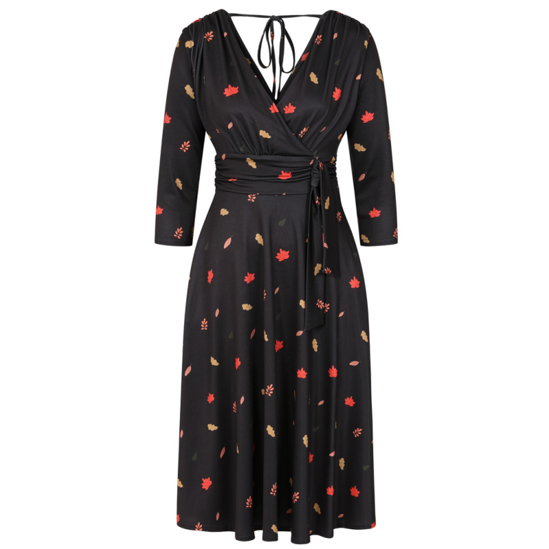 Arabella Dress - Little Leaves, Lady V London