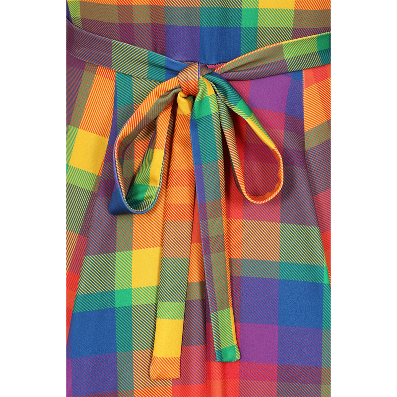 Lyra Dress - Rainbow Tartan