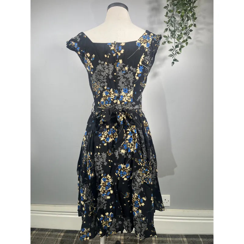 Swing Dress - Blue Bellflower (08), Lady V London