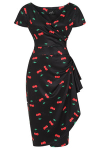 Thumbnail for Elsie Dress - Rockabilly Cherry, Lady V London