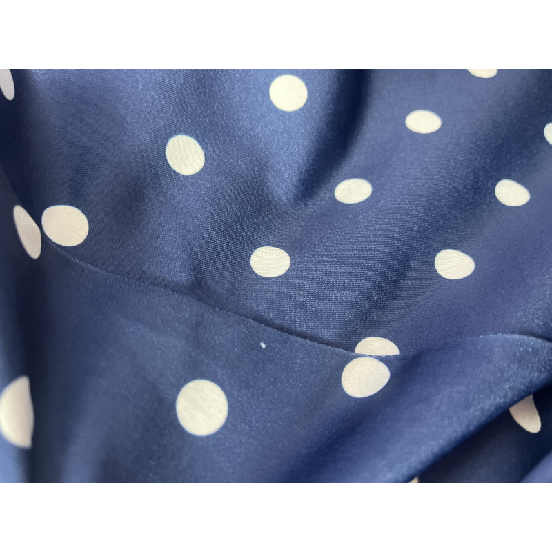 Lyra Dress - Navy Polka (12), Lady V London