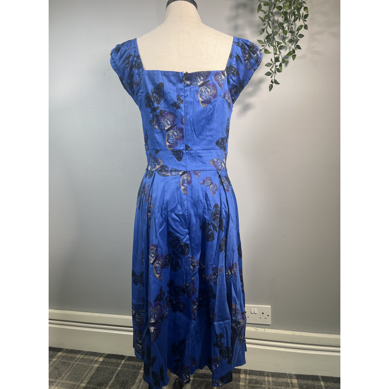 Lady V Dress - Blue Butterflies (12), Lady V London