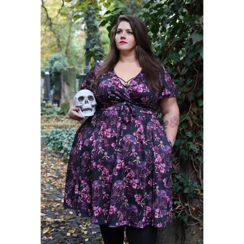 Lyra Dress - Floral Skull