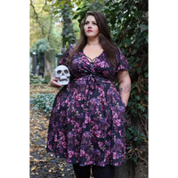 Thumbnail for Lyra Dress - Floral Skull