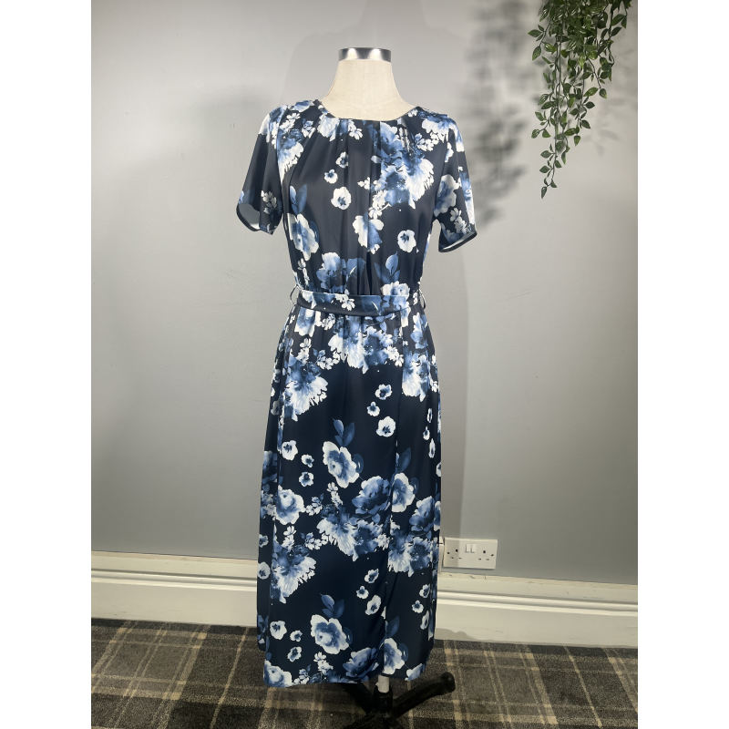 Daphne Dress - Navy Floral (10), Lady V London