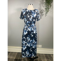 Thumbnail for Daphne Dress - Navy Floral (10), Lady V London