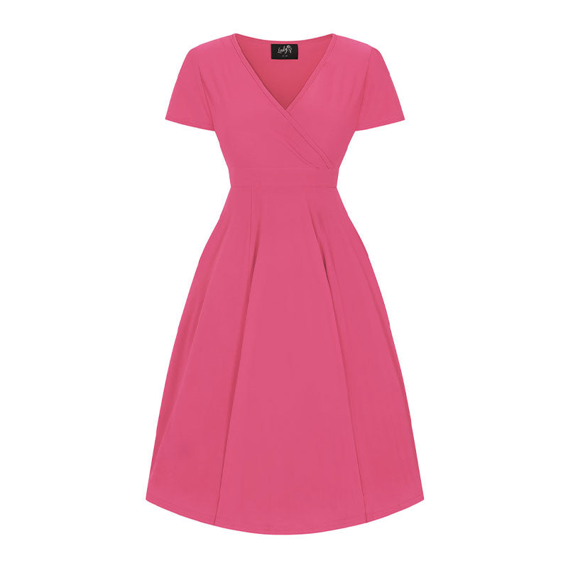 cerise mini dress Carolina Herrera