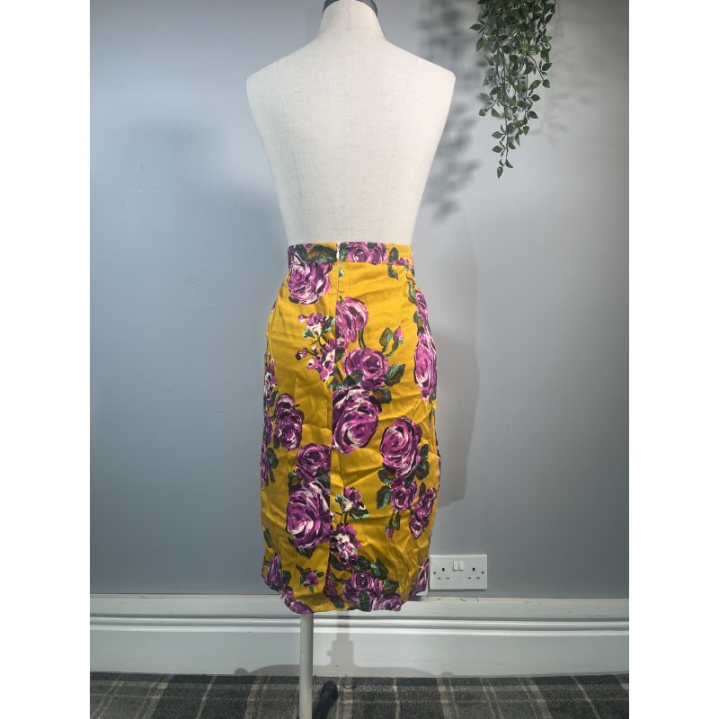 Lady V Skirt - Mustard Floral (10), Lady V London