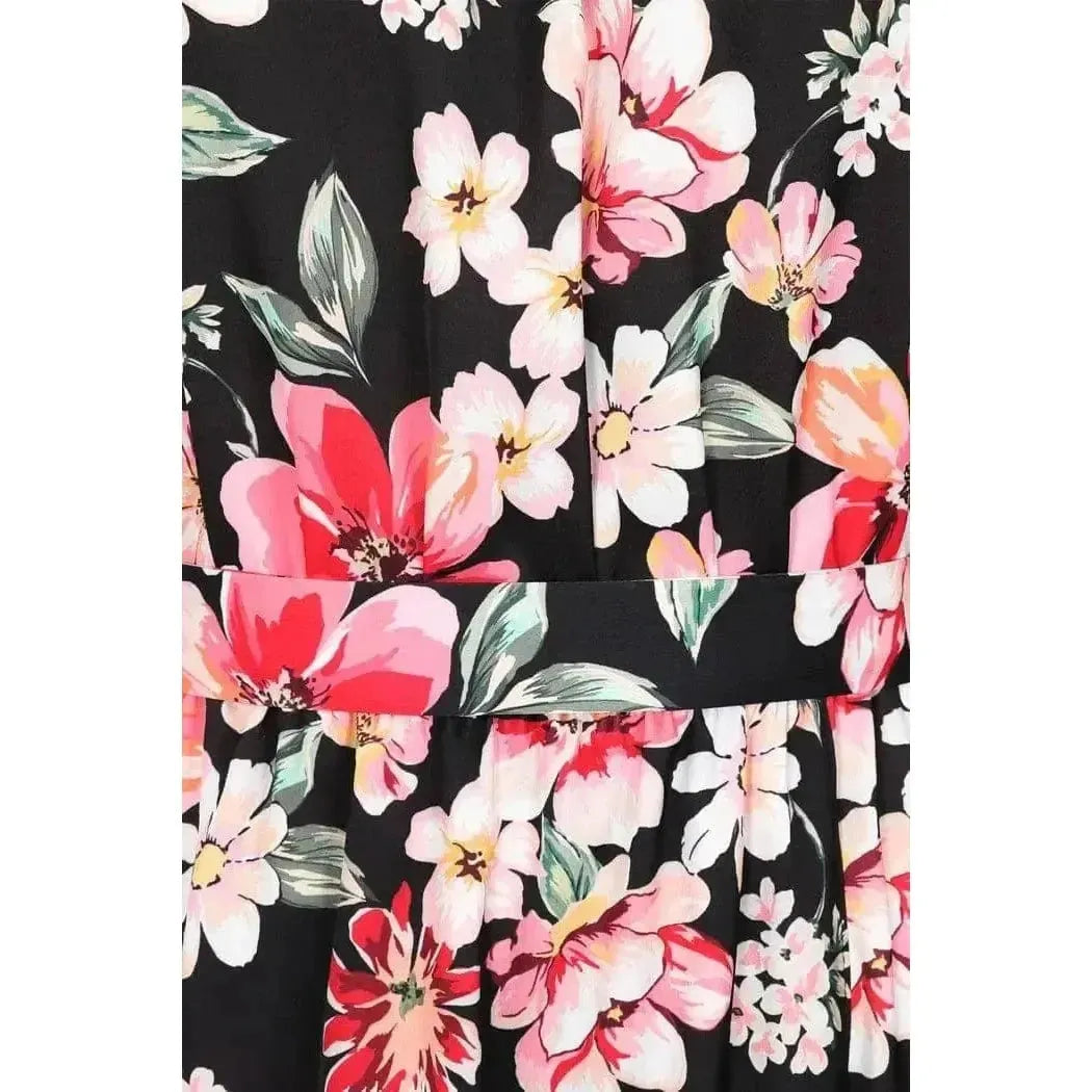 Daphne Dress - Black Floral Lady Vintage Daphne Dress