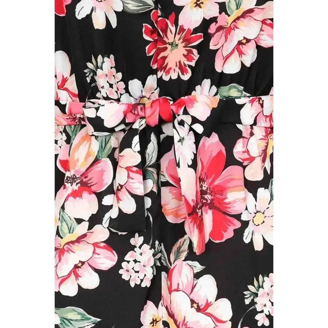 Daphne Dress - Black Floral Lady Vintage Daphne Dress