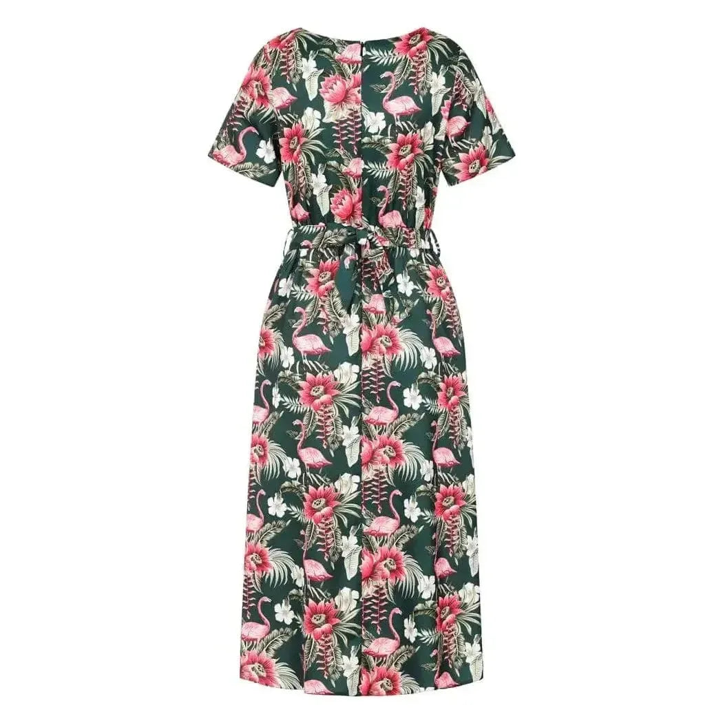 Daphne Dress - Flamingo Bloom Lady Vintage Daphne Dress