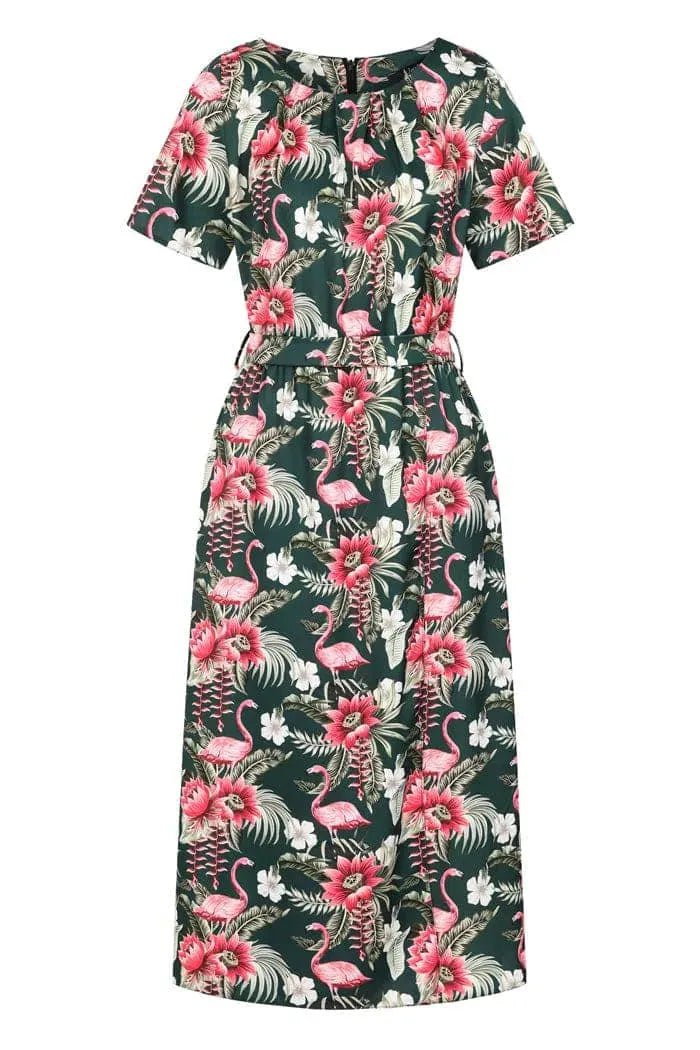 Daphne Dress - Flamingo Bloom Lady Vintage Daphne Dress