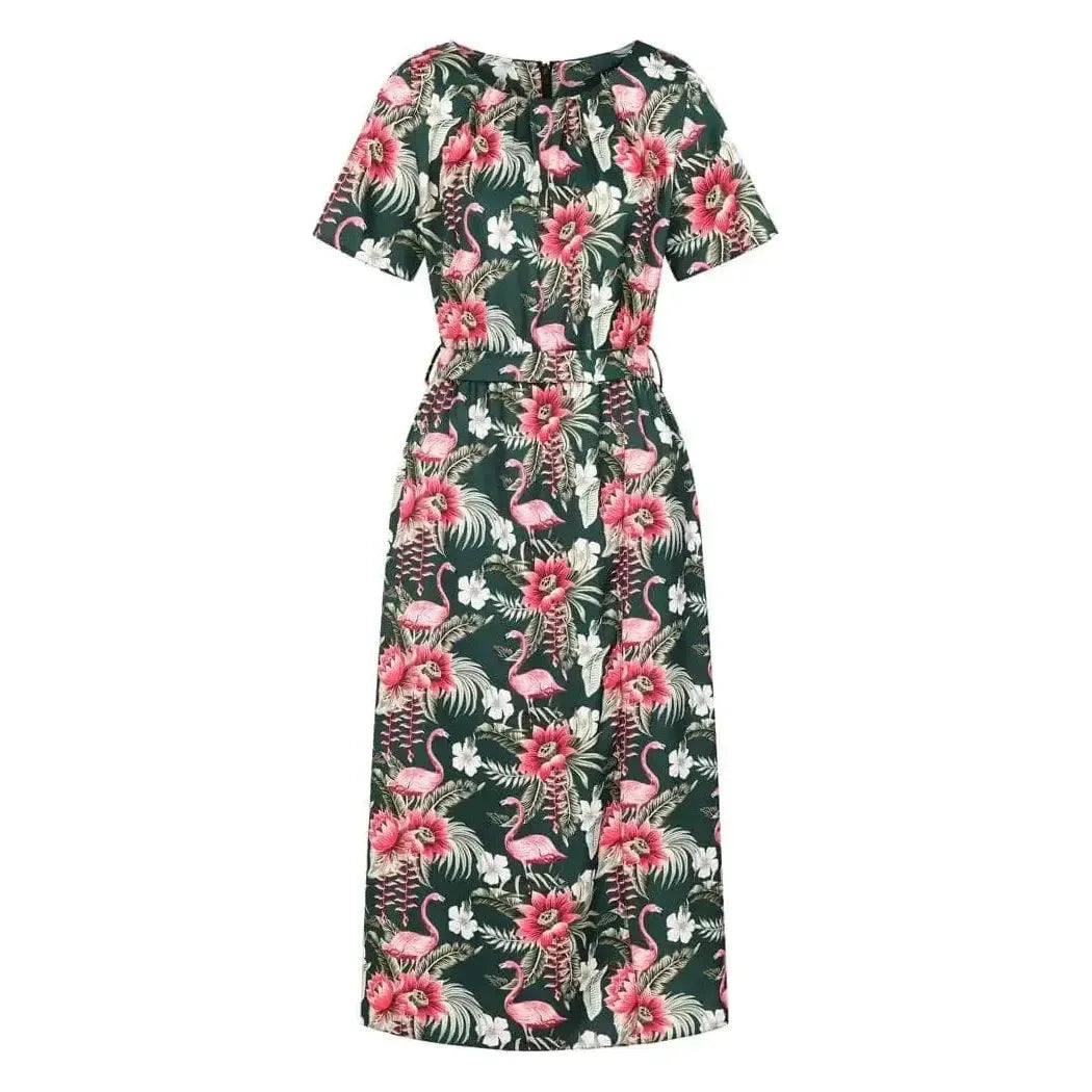 Daphne Dress - Flamingo Bloom Lady Vintage Daphne Dress