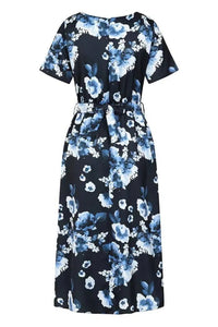Thumbnail for Daphne Dress - Navy Floral Lady Vintage Daphne Dress