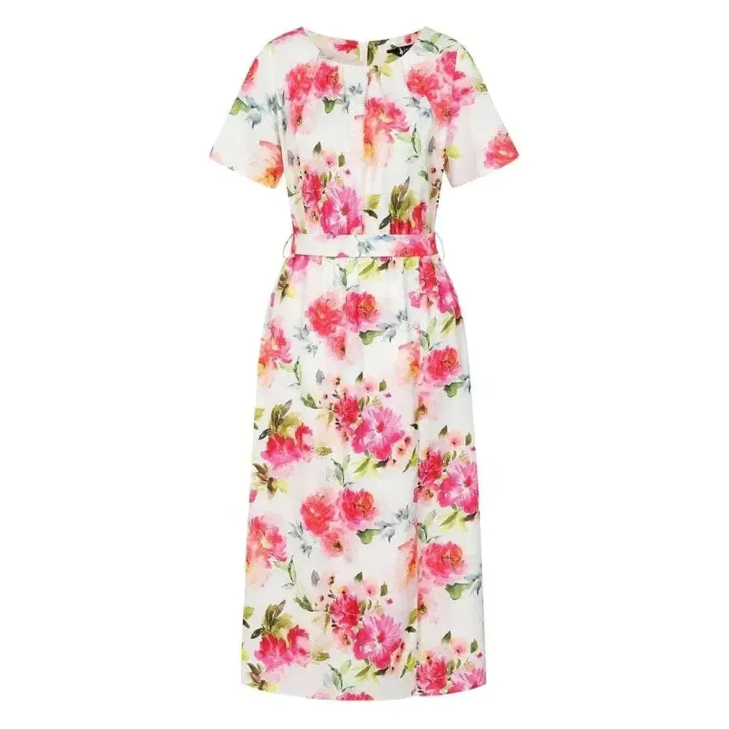 Daphne Dress - White Floral Lady Vintage Daphne Dress