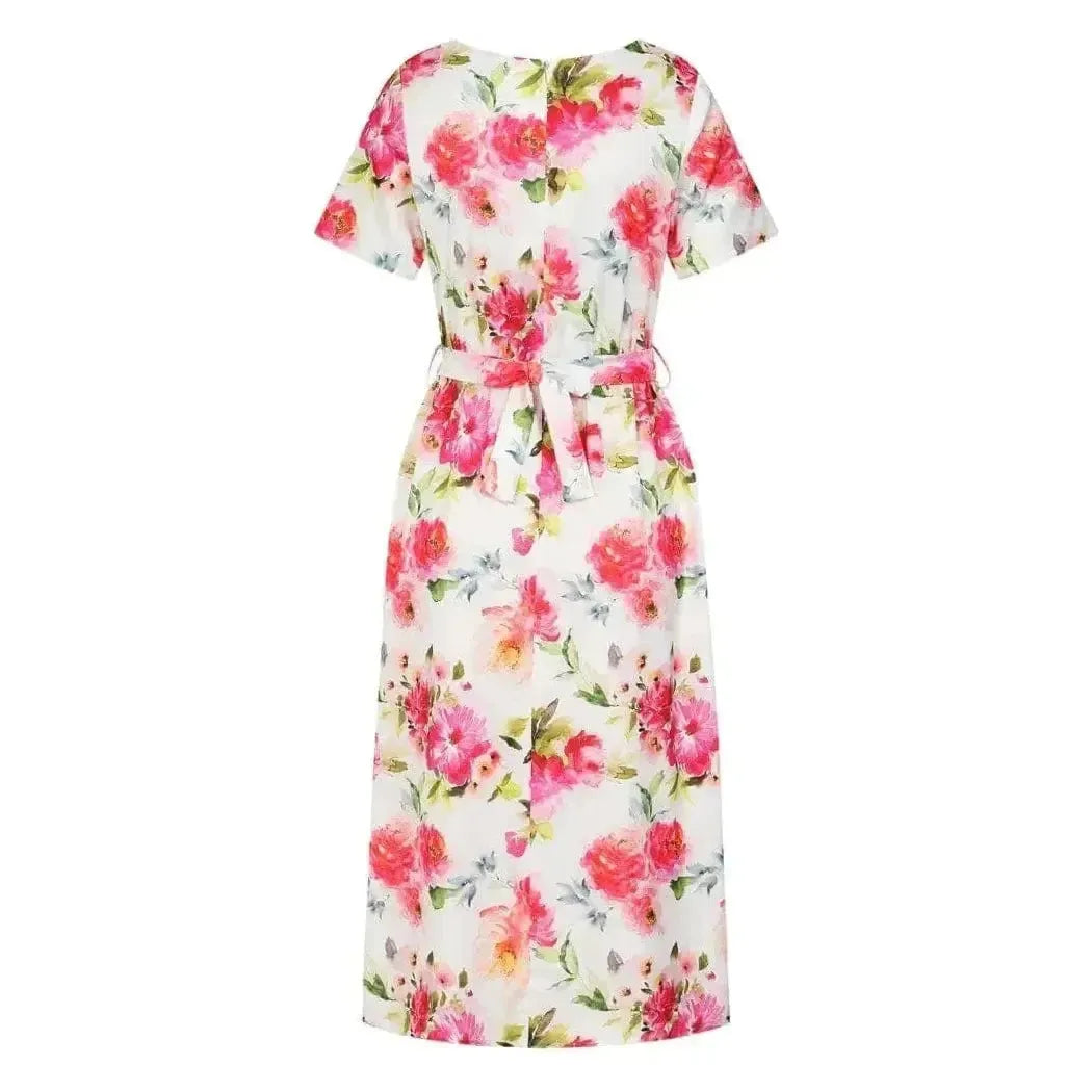 Daphne Dress - White Floral Lady Vintage Daphne Dress