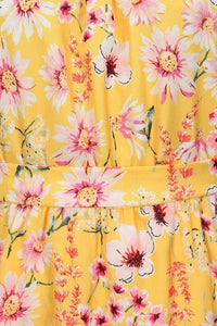Thumbnail for Daphne Dress - Yellow Floral - Lady V London