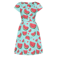 Thumbnail for Day Dress - Watermelon Lady Vintage Day Dress