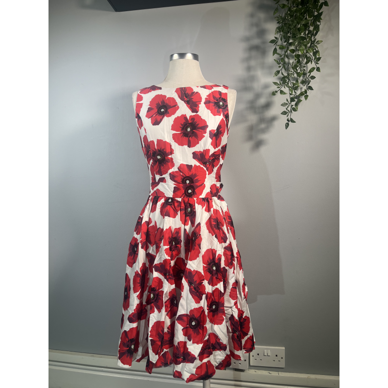 Tea Dress - Red Anemone (14), Lady V London