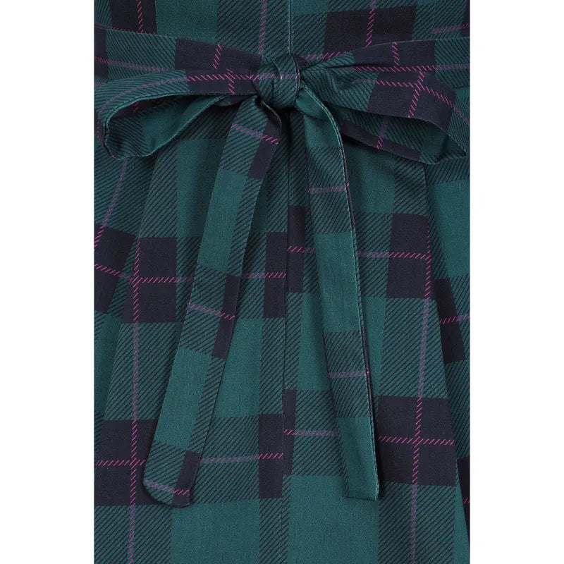 Hepburn Dress - Tartan, Lady V London