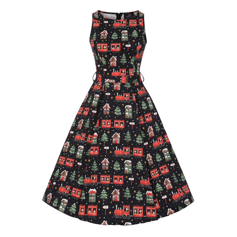 Hepburn Dress - Xmas Express, Lady V London