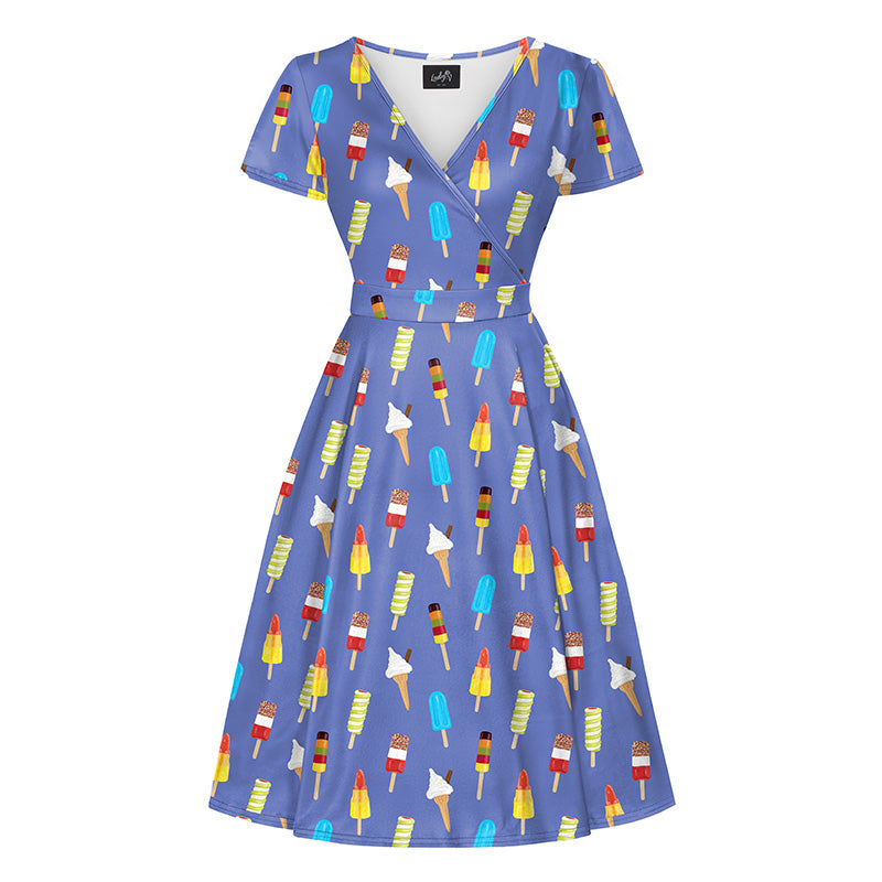Lyra - Short Sleeve Dress - Ice Lolly