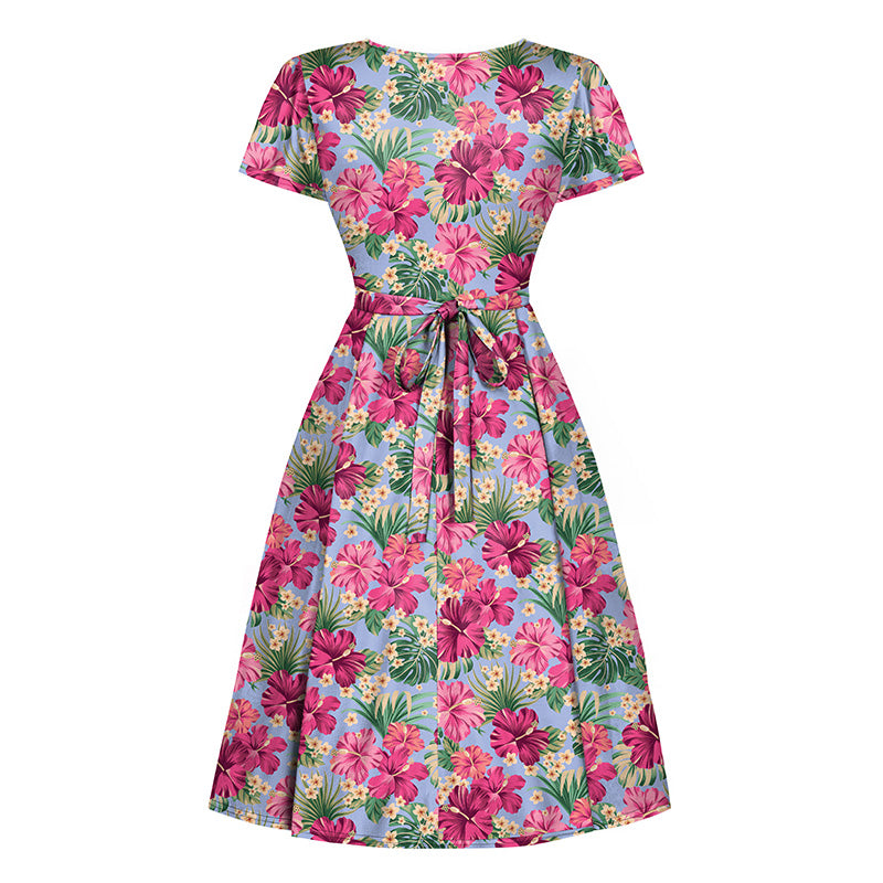 Lyra - Short Sleeve Dress - Havana
