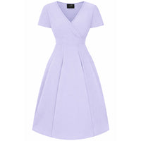 Thumbnail for Short Sleeve Lyra Dress - Lilac