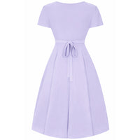 Thumbnail for Short Sleeve Lyra Dress - Lilac