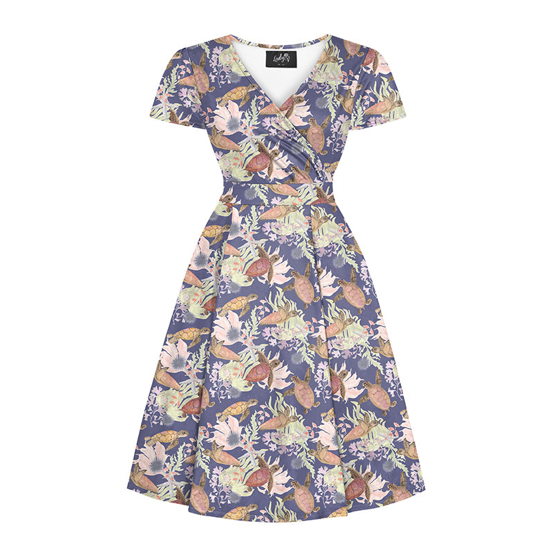 Lyra - Mini Dress - Sea Turtle