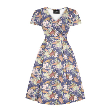 knee length dresses for ladies Rosy Petal Swing Dress – Unique Vintage main image 1