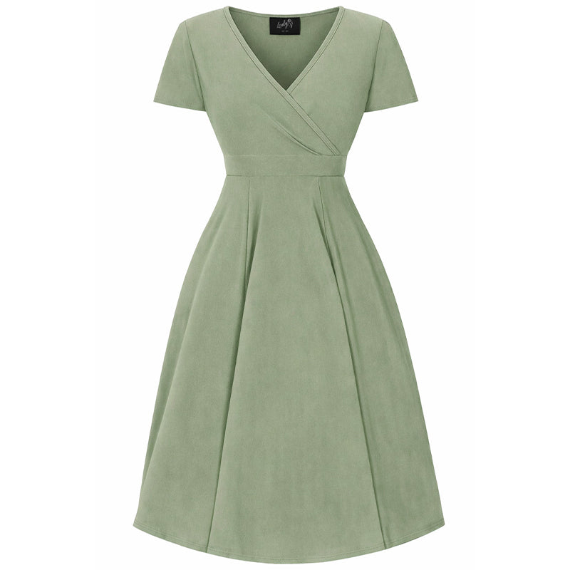 Short Sleeve Lyra Dress - Sage