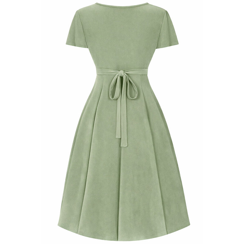 Short Sleeve Lyra Dress - Sage