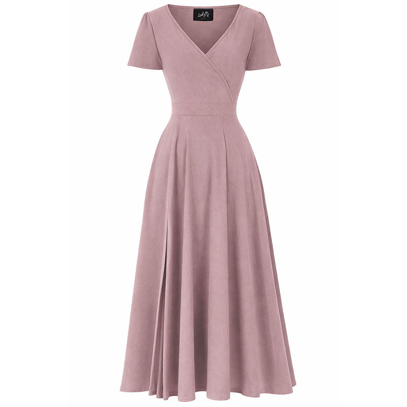 Lyra - Maxi Dress - Smoky Pink Lady V London Lyra - Maxi Dress - Smoky Pink Lady V London