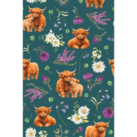 Thumbnail for Lyra - Short Sleeve Dress - Highland Cow