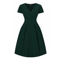 Lyra - Mini Dress - Bottle Green Lady V London Lyra - Mini Dress - Bottle Green Lady V London