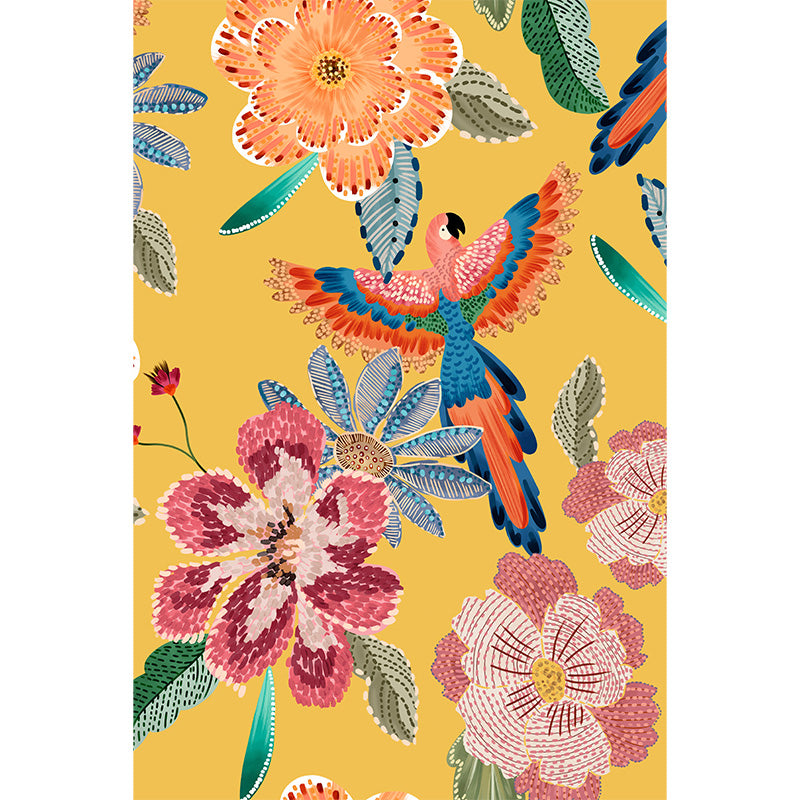 Betty Dress - Mustard Macaws