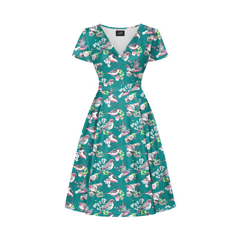 Lyra - Short Sleeve Dress - Songbird Garden
