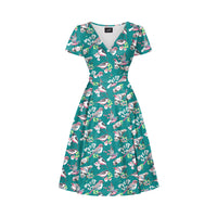 Thumbnail for Lyra - Short Sleeve Dress - Songbird Garden