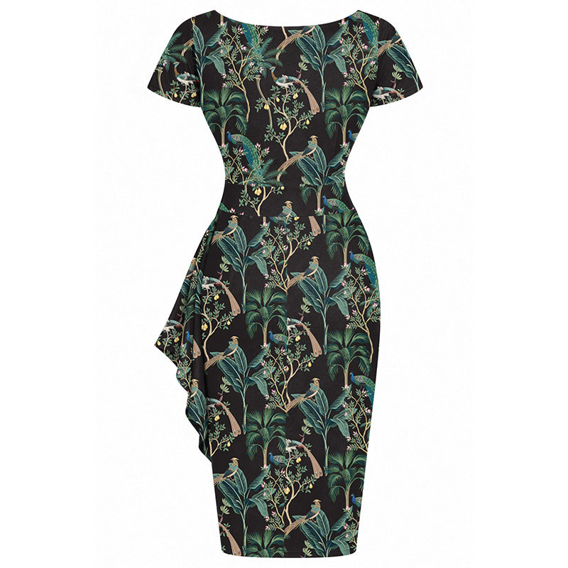 Elsie Dress - Emerald Aviary