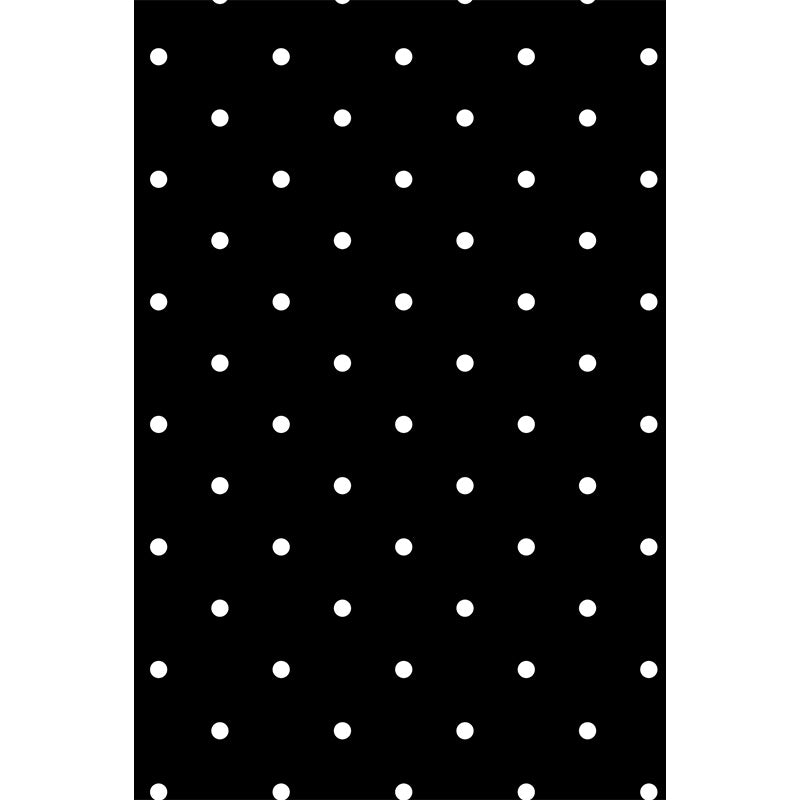 Jumpsuit - Short Sleeve Dress - Mini Black Polka Dot