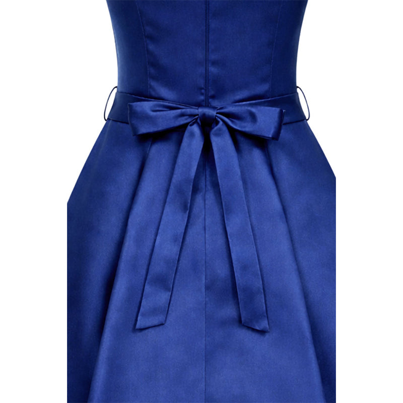 Hepburn Dress - Tanzanite Sateen