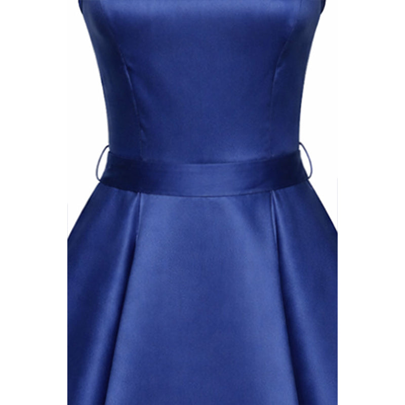 Hepburn Dress - Tanzanite Sateen