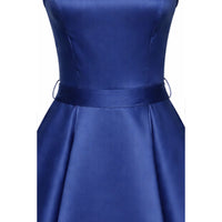Thumbnail for Hepburn Dress - Tanzanite Sateen