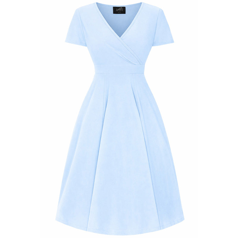 Short Sleeve Lyra Dress - Baby Blue