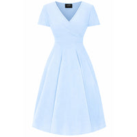Thumbnail for Short Sleeve Lyra Dress - Baby Blue
